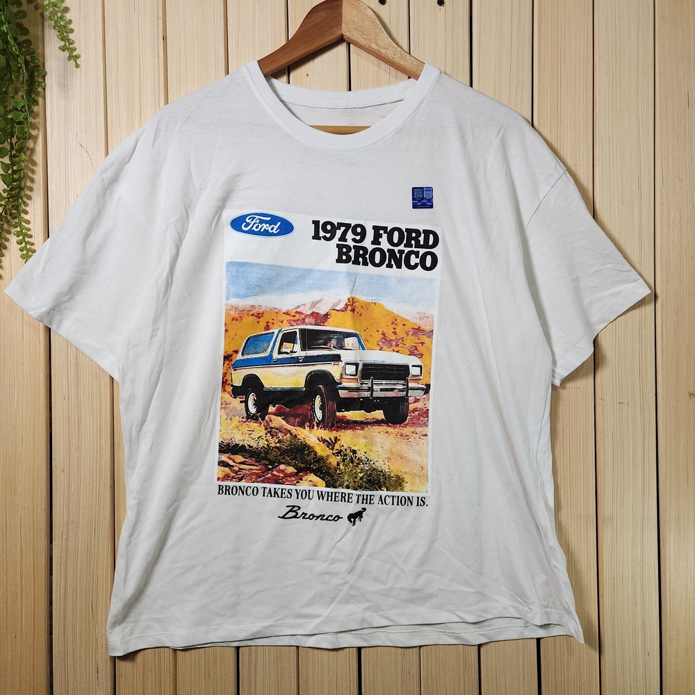 BRONCO Ford 1979 T Shirt White Graphic Tee, Truck Tee